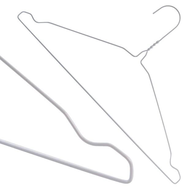 Goal Winners Metal White Wire Coat Hangers 13 Gauge Remat Trousers Bar  Garment Clothes Hangers With Notches 